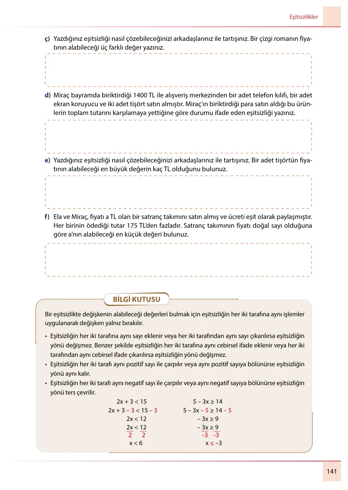 7. Sınıf Matematik Ders Kitabı Cevapları Meb Yayınları 2. Kitap Sayfa 141