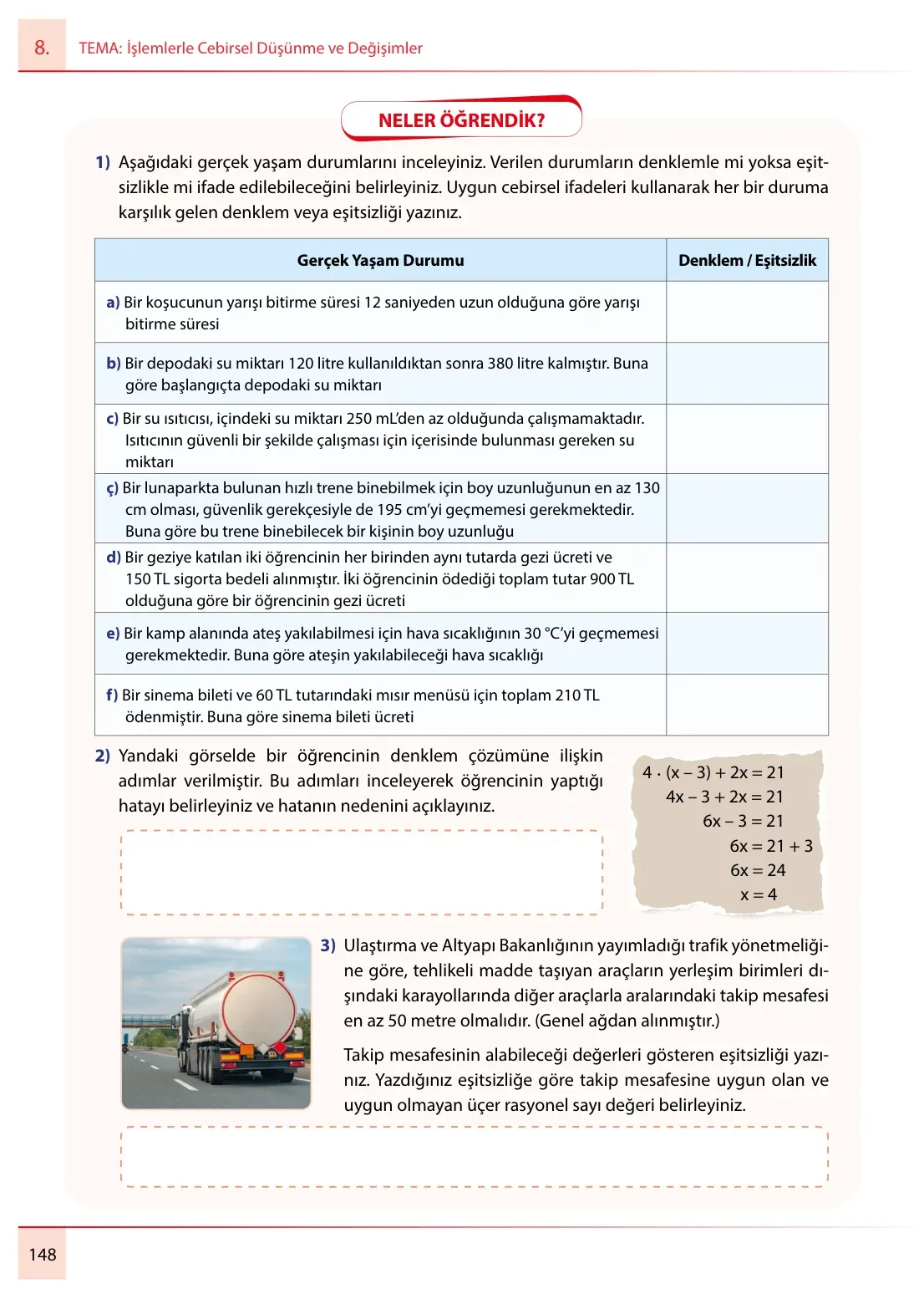 7. Sınıf Matematik Ders Kitabı Cevapları Meb Yayınları 2. Kitap Sayfa 148