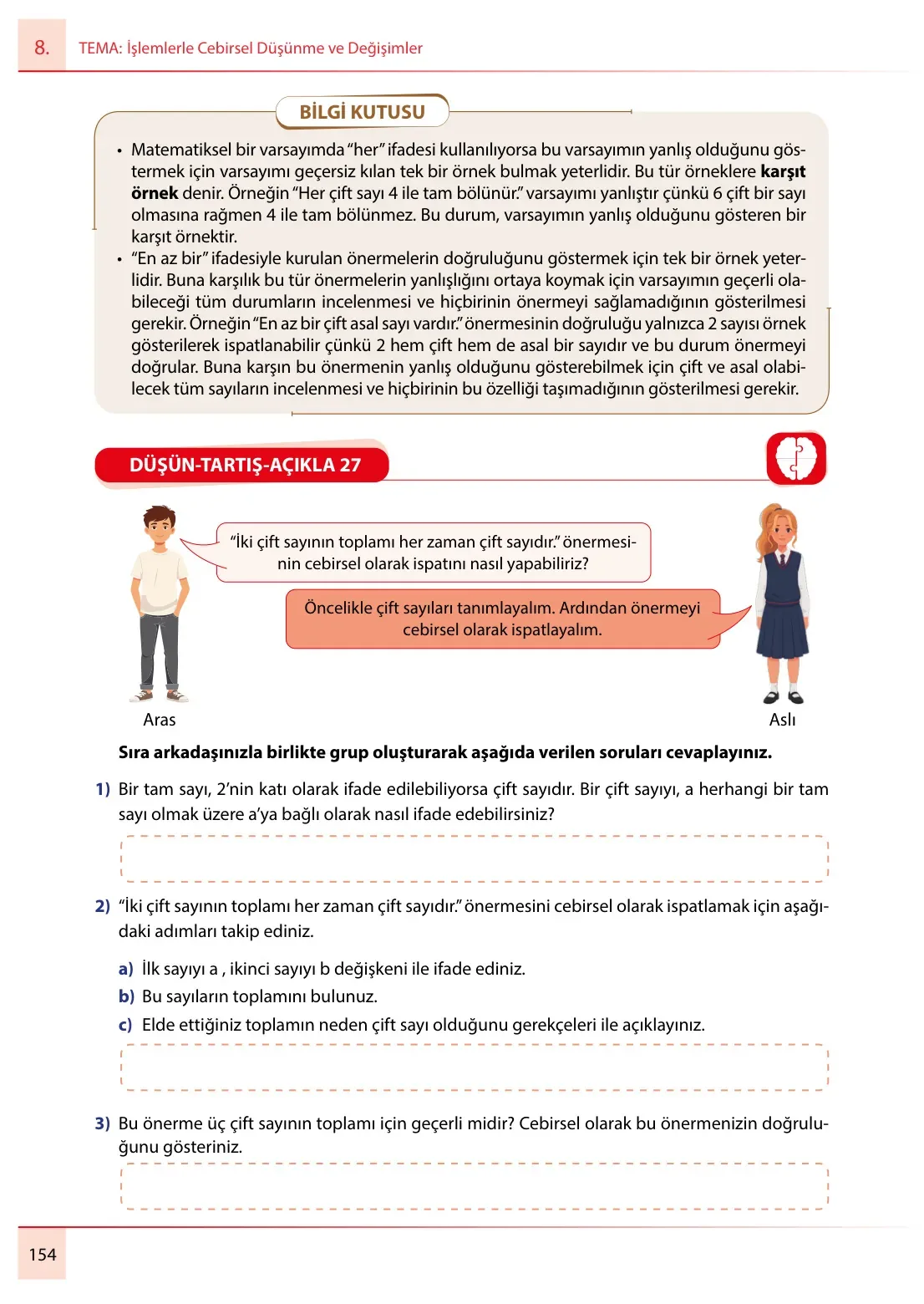 7. Sınıf Matematik Ders Kitabı Cevapları Meb Yayınları 2. Kitap Sayfa 154