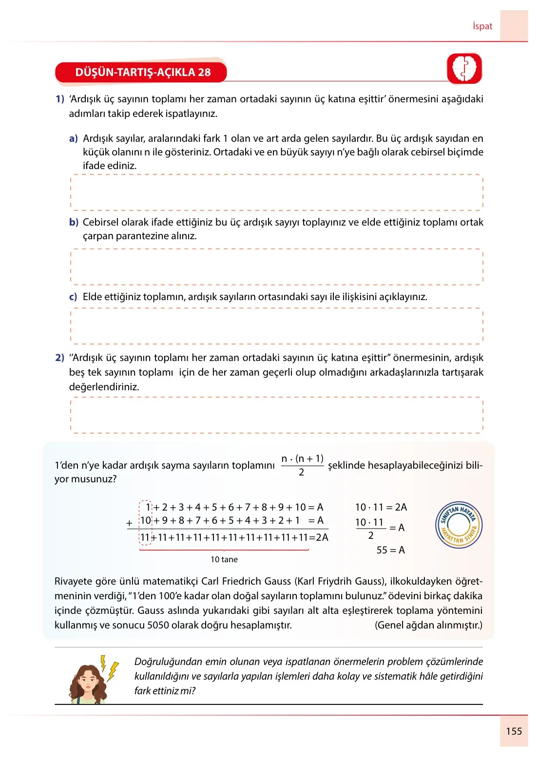 7. Sınıf Matematik Ders Kitabı Cevapları Meb Yayınları 2. Kitap Sayfa 155