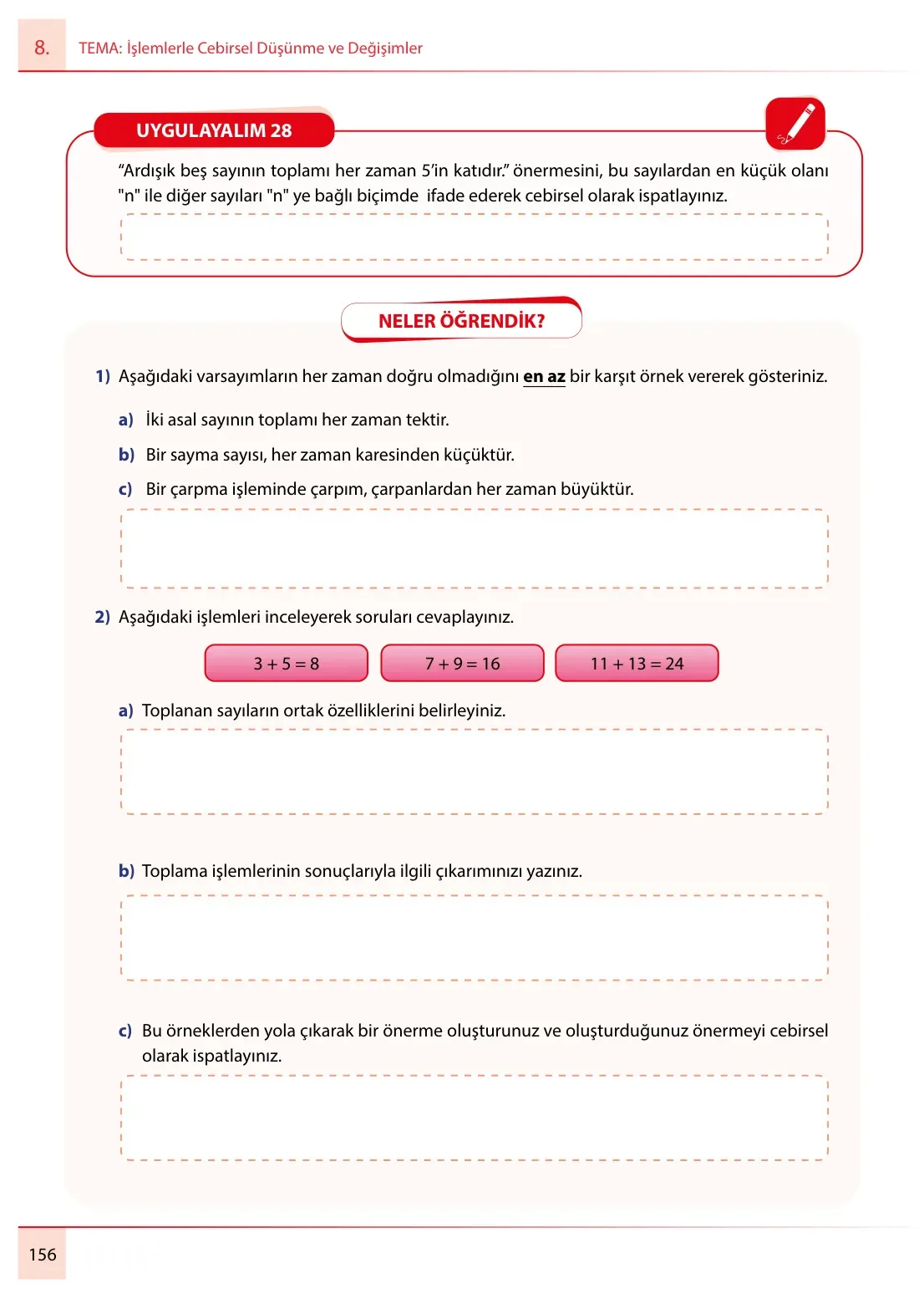 7. Sınıf Matematik Ders Kitabı Cevapları Meb Yayınları 2. Kitap Sayfa 156
