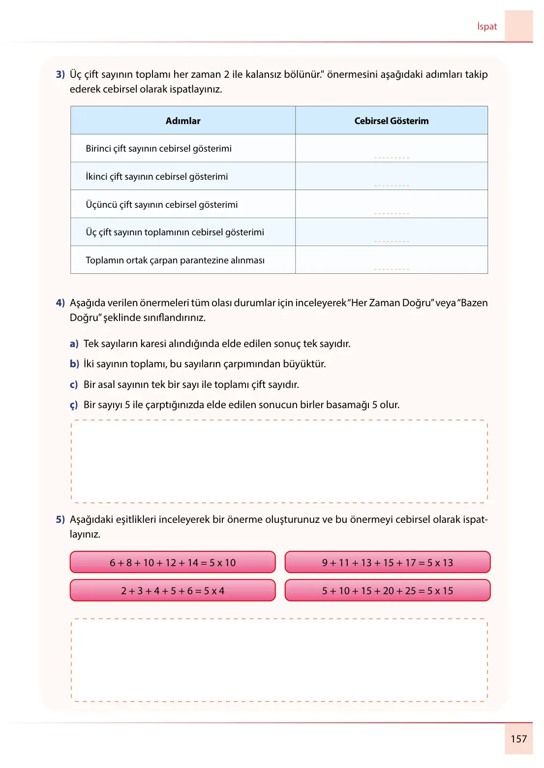 7. Sınıf Matematik Ders Kitabı Cevapları Meb Yayınları 2. Kitap Sayfa 157