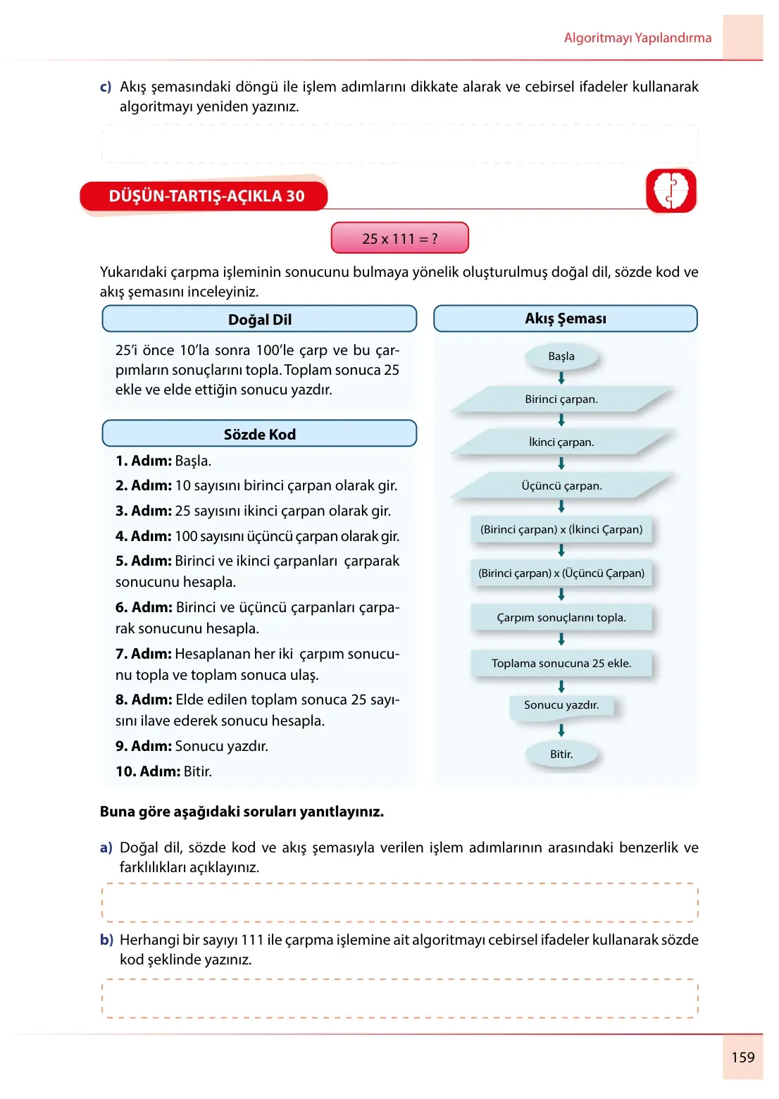 7. Sınıf Matematik Ders Kitabı Cevapları Meb Yayınları 2. Kitap Sayfa 159
