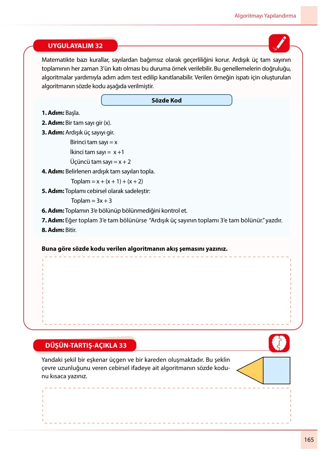 7. Sınıf Matematik Ders Kitabı Cevapları Meb Yayınları 2. Kitap Sayfa 165
