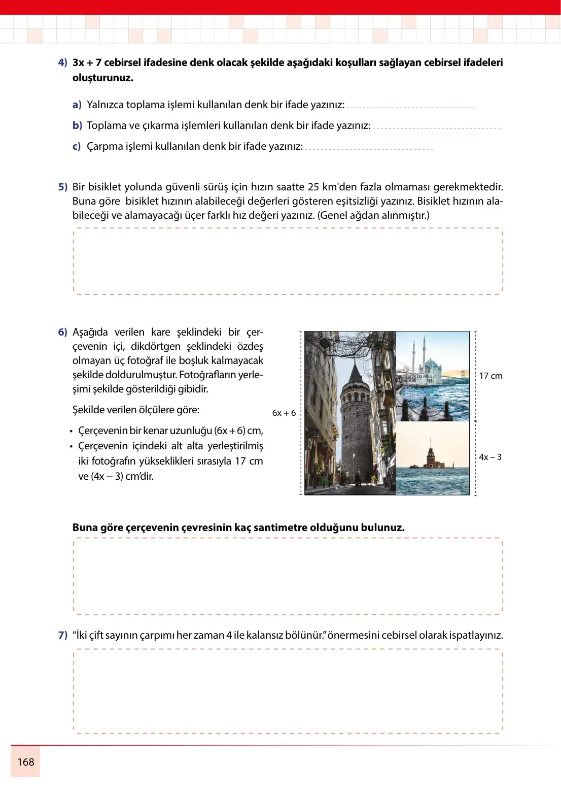 7. Sınıf Matematik Ders Kitabı Cevapları Meb Yayınları 2. Kitap Sayfa 168