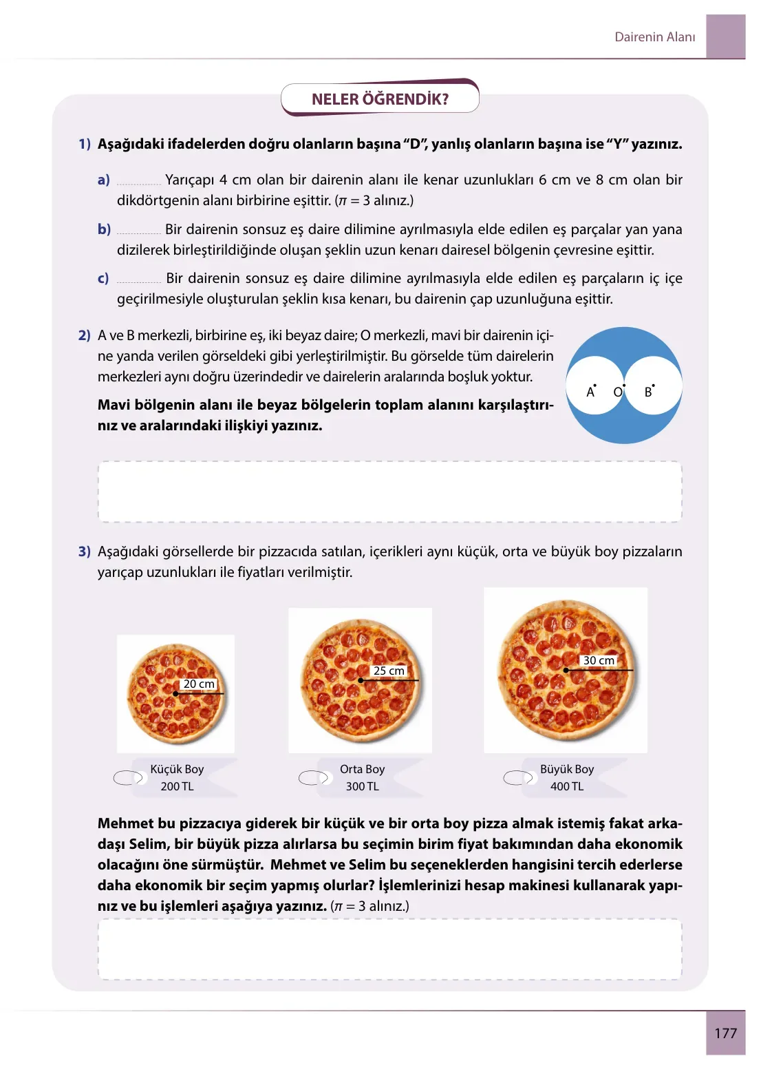 7. Sınıf Matematik Ders Kitabı Cevapları Meb Yayınları 2. Kitap Sayfa 177