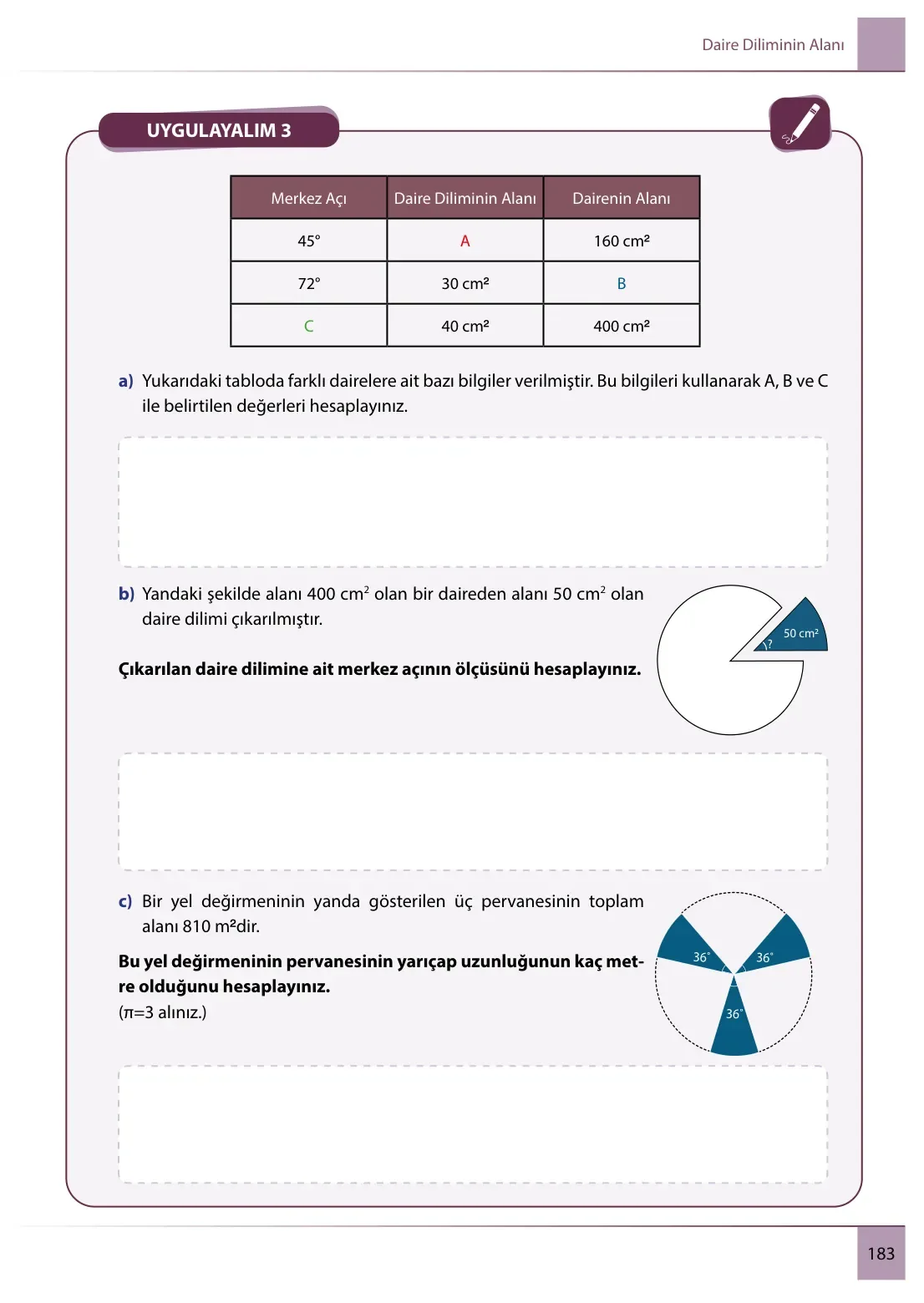 7. Sınıf Matematik Ders Kitabı Cevapları Meb Yayınları 2. Kitap Sayfa 183