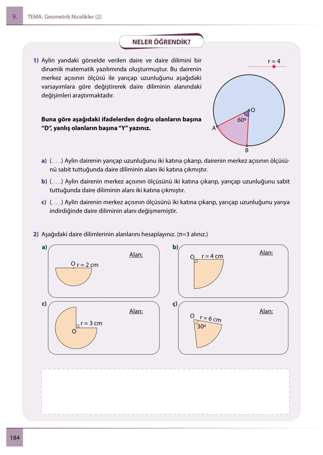 7. Sınıf Matematik Ders Kitabı Cevapları Meb Yayınları 2. Kitap Sayfa 184