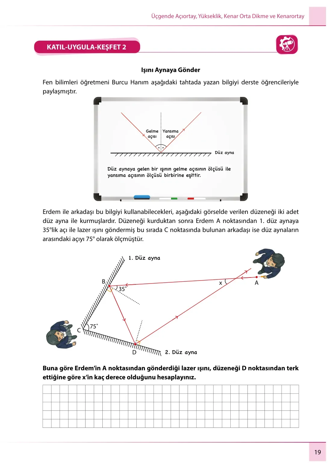 7. Sınıf Matematik Ders Kitabı Cevapları Meb Yayınları 2. Kitap Sayfa 19