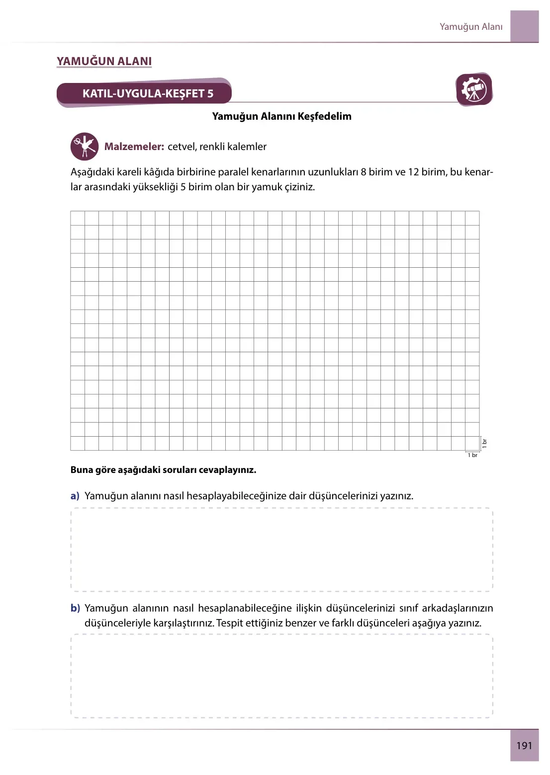 7. Sınıf Matematik Ders Kitabı Cevapları Meb Yayınları 2. Kitap Sayfa 191