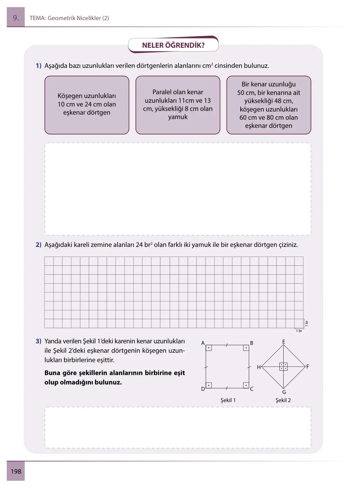 7. Sınıf Matematik Ders Kitabı Cevapları Meb Yayınları 2. Kitap Sayfa 198