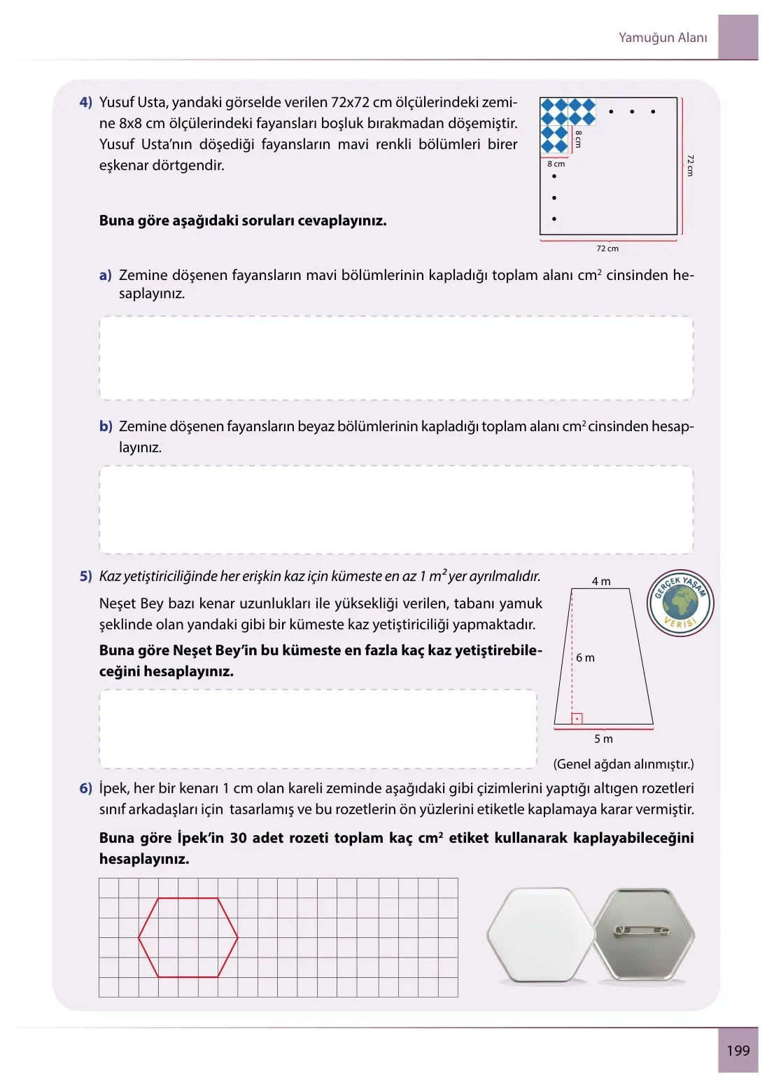 7. Sınıf Matematik Ders Kitabı Cevapları Meb Yayınları 2. Kitap Sayfa 199
