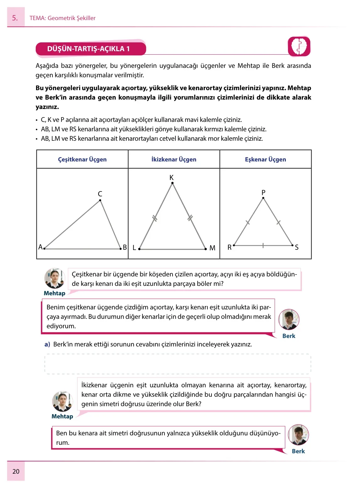 7. Sınıf Matematik Ders Kitabı Cevapları Meb Yayınları 2. Kitap Sayfa 20