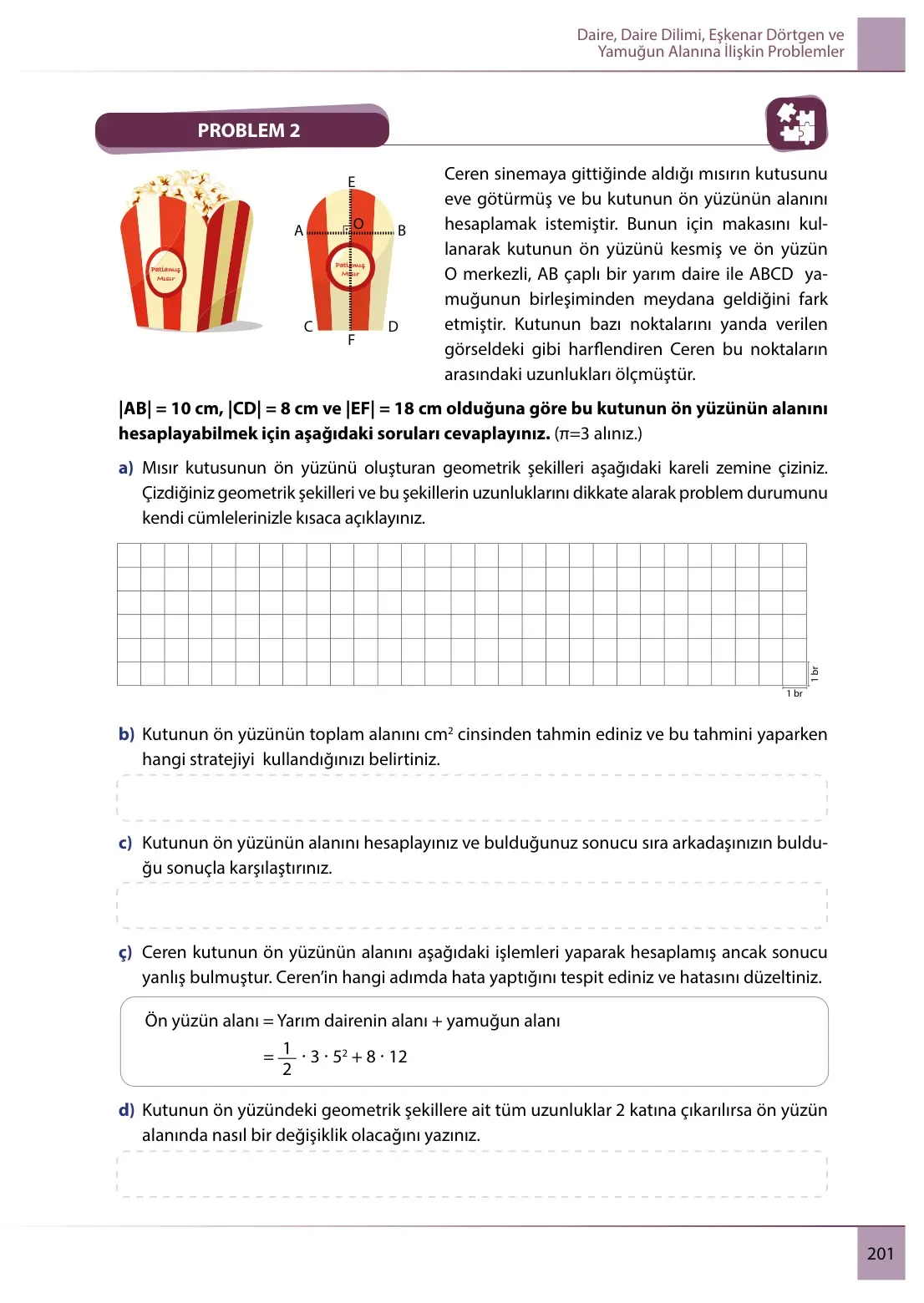 7. Sınıf Matematik Ders Kitabı Cevapları Meb Yayınları 2. Kitap Sayfa 201