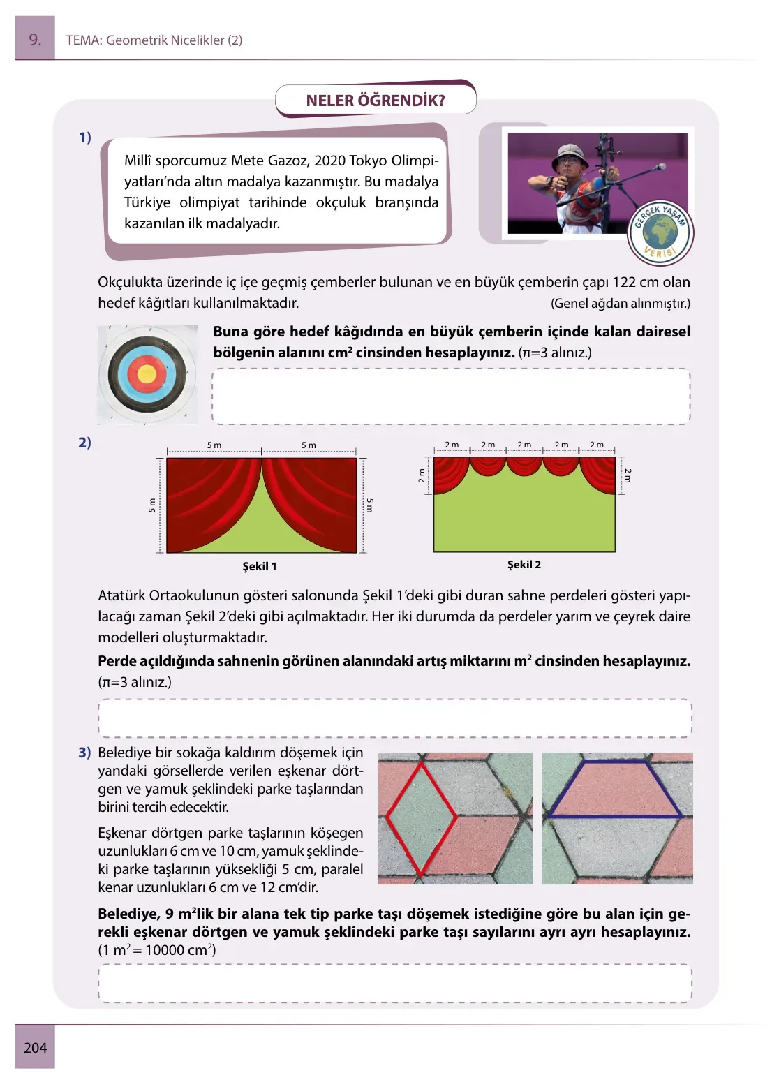 7. Sınıf Matematik Ders Kitabı Cevapları Meb Yayınları 2. Kitap Sayfa 204