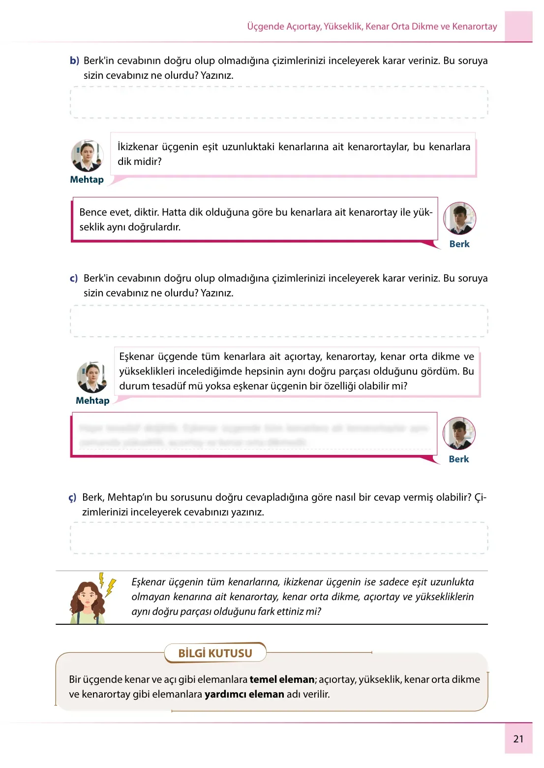 7. Sınıf Matematik Ders Kitabı Cevapları Meb Yayınları 2. Kitap Sayfa 21