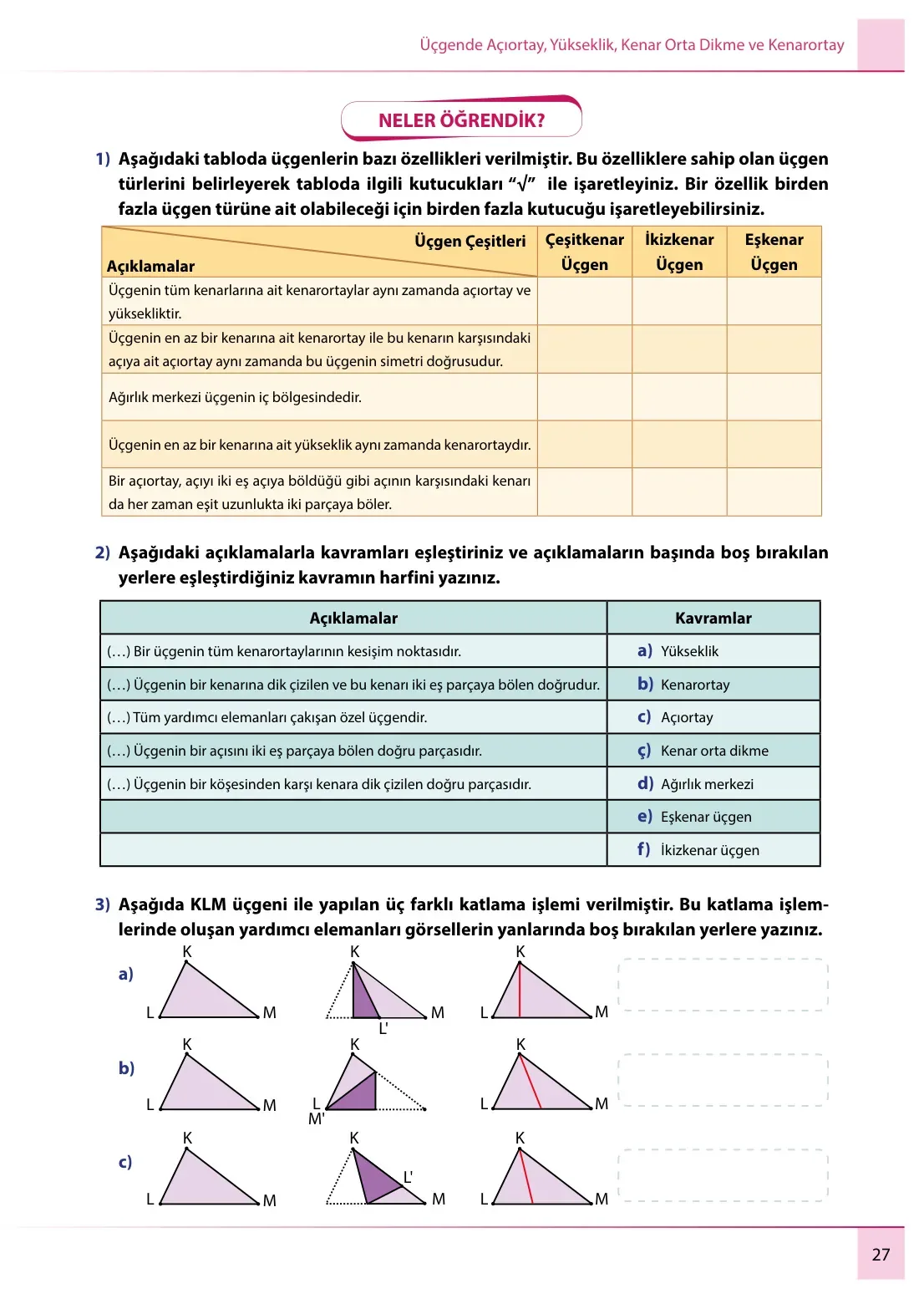 7. Sınıf Matematik Ders Kitabı Cevapları Meb Yayınları 2. Kitap Sayfa 27
