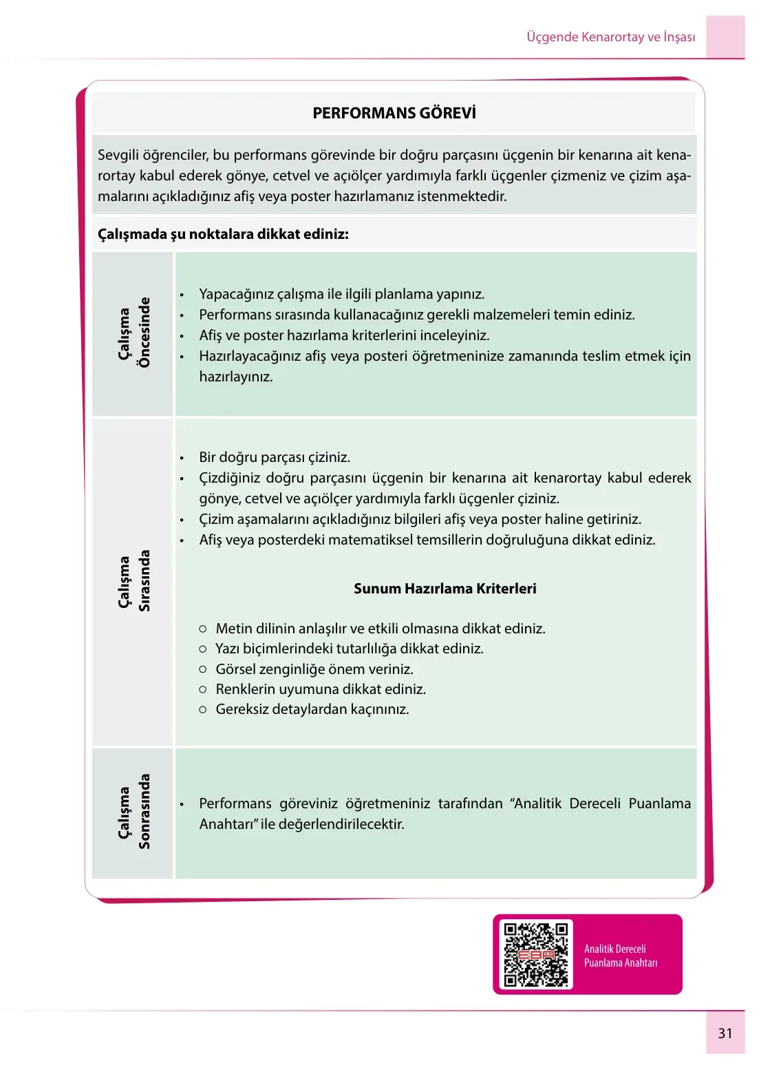 7. Sınıf Matematik Ders Kitabı Cevapları Meb Yayınları 2. Kitap Sayfa 31