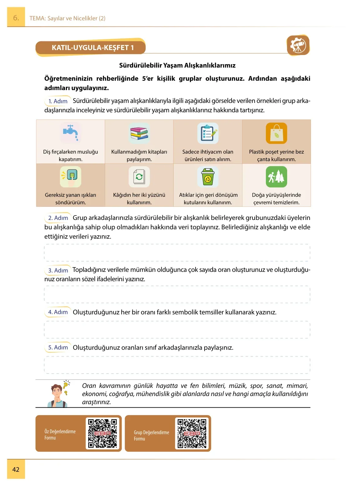7. Sınıf Matematik Ders Kitabı Cevapları Meb Yayınları 2. Kitap Sayfa 42