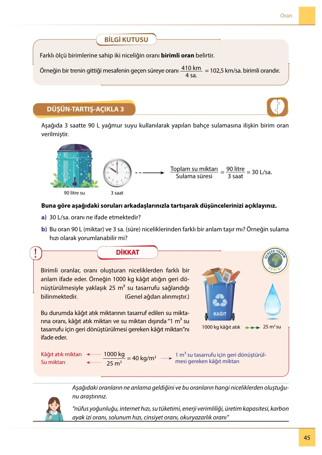 7. Sınıf Matematik Ders Kitabı Cevapları Meb Yayınları 2. Kitap Sayfa 45