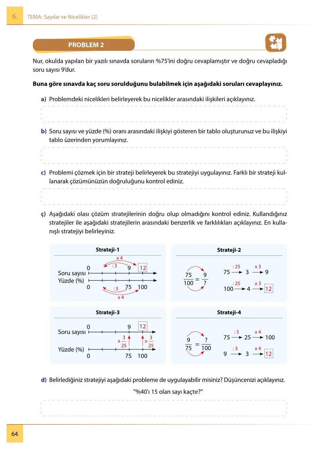 7. Sınıf Matematik Ders Kitabı Cevapları Meb Yayınları 2. Kitap Sayfa 64