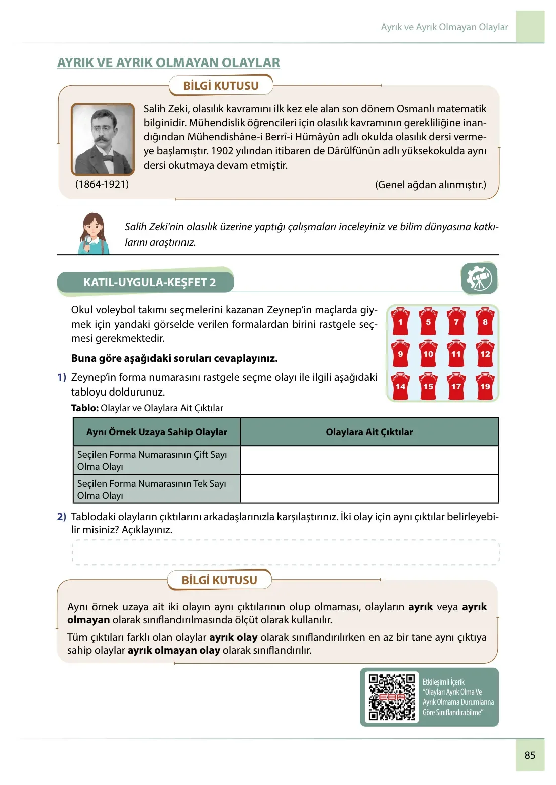 7. Sınıf Matematik Ders Kitabı Cevapları Meb Yayınları 2. Kitap Sayfa 85