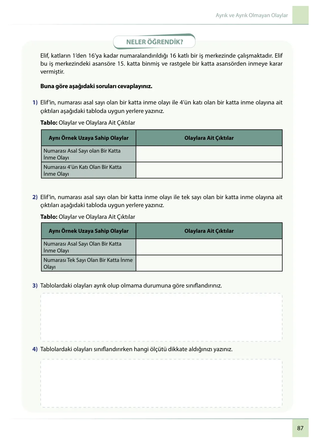 7. Sınıf Matematik Ders Kitabı Cevapları Meb Yayınları 2. Kitap Sayfa 87