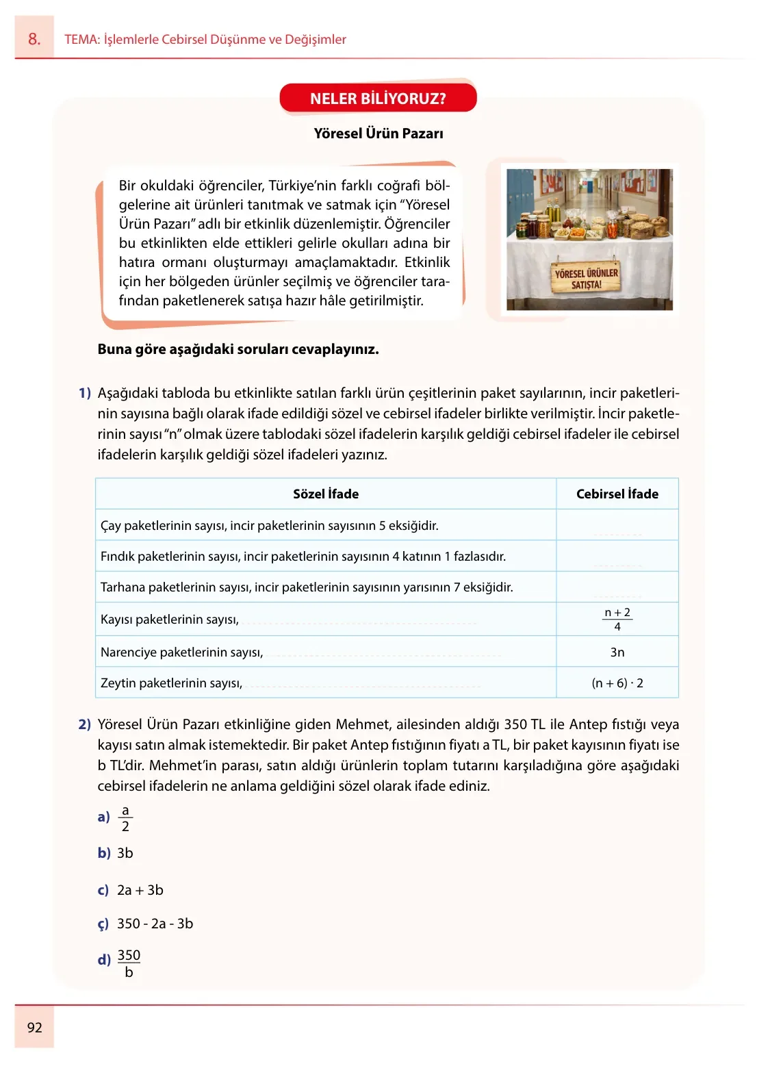 7. Sınıf Matematik Ders Kitabı Cevapları Meb Yayınları 2. Kitap Sayfa 92