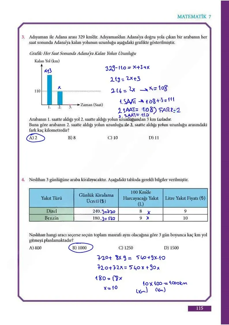 7. Sınıf Matematik Ders Kitabı Cevapları Meb Yayınları Sayfa 115 Çözüm Görseli