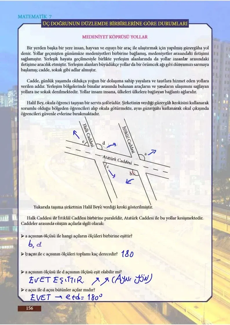 7. Sınıf Matematik Ders Kitabı Cevapları Meb Yayınları Sayfa 156 Çözüm Görseli