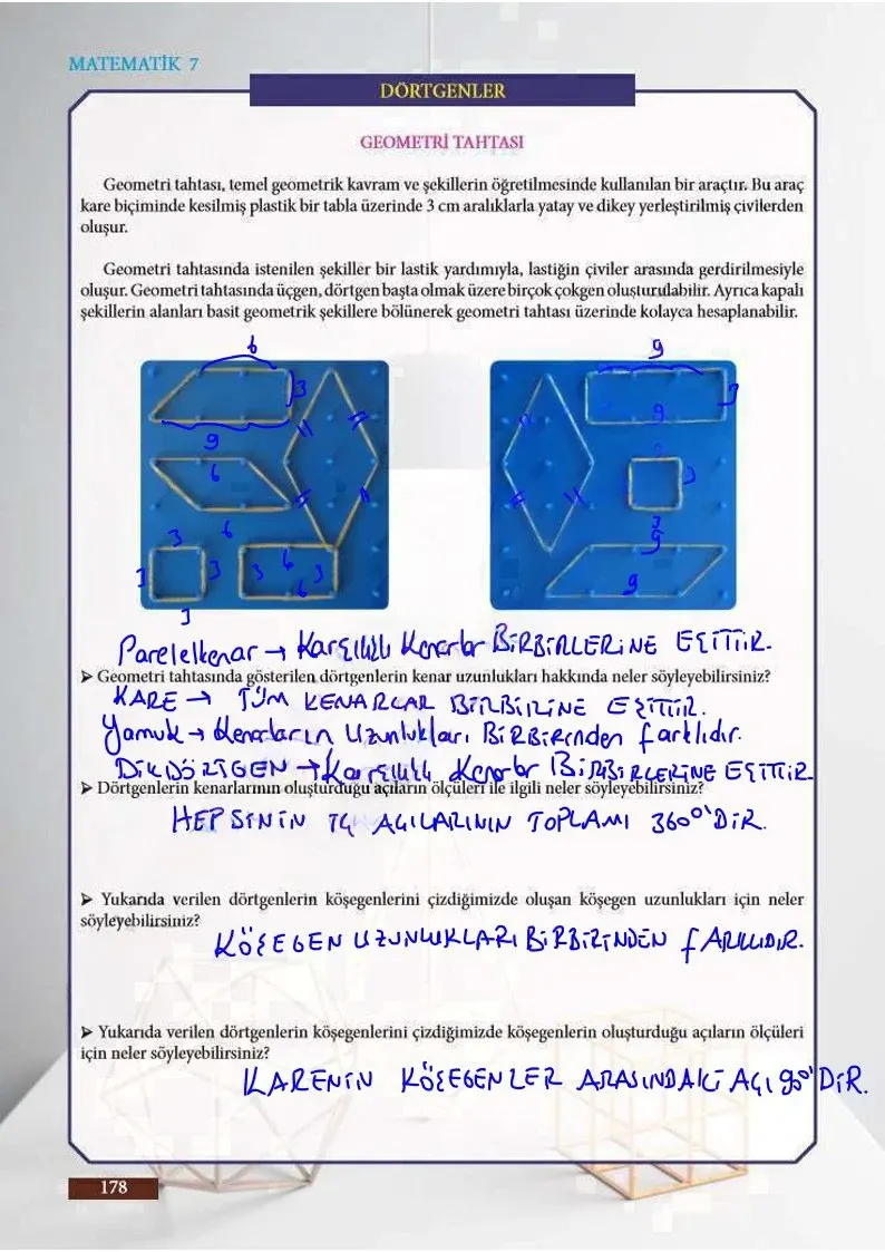 7. Sınıf Matematik Ders Kitabı Cevapları Meb Yayınları Sayfa 178 Çözüm Görseli