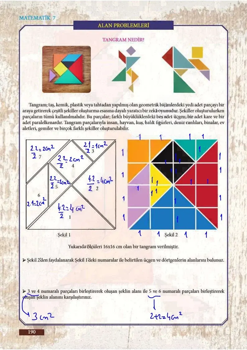 7. Sınıf Matematik Ders Kitabı Cevapları Meb Yayınları Sayfa 190 Çözüm Görseli