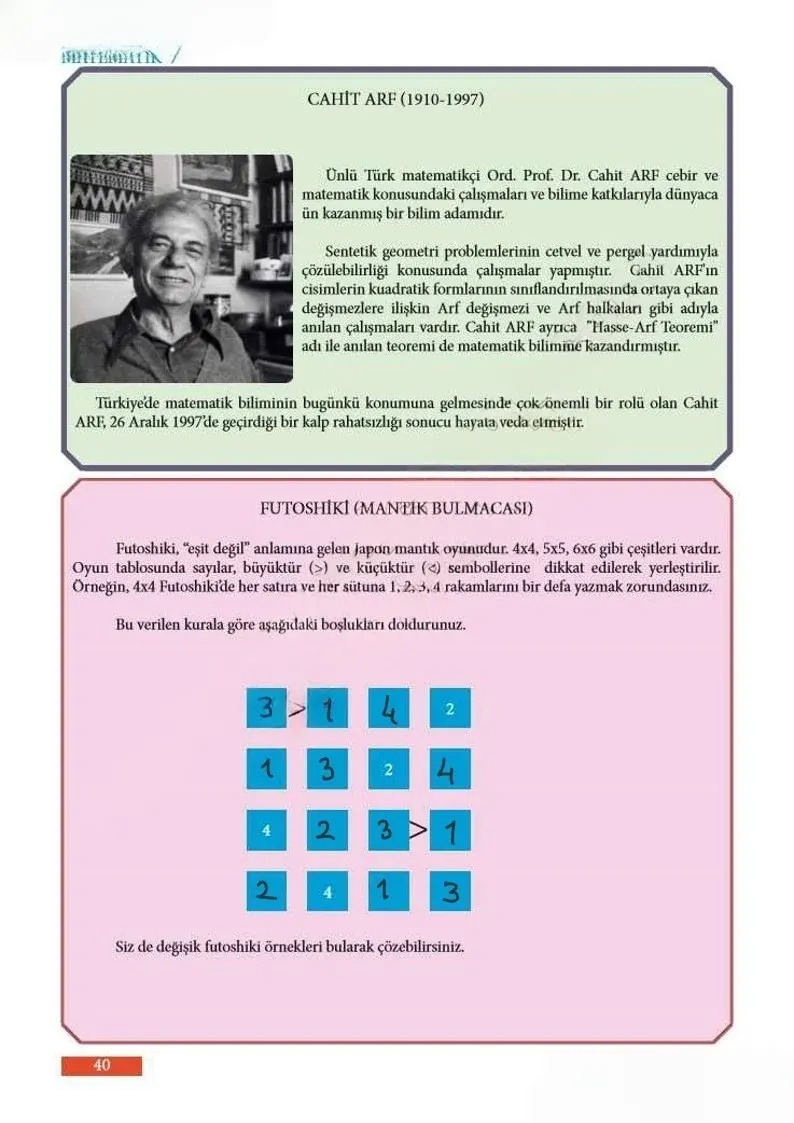 7. Sınıf Matematik Ders Kitabı Cevapları Meb Yayınları Sayfa 40 Çözüm Görseli