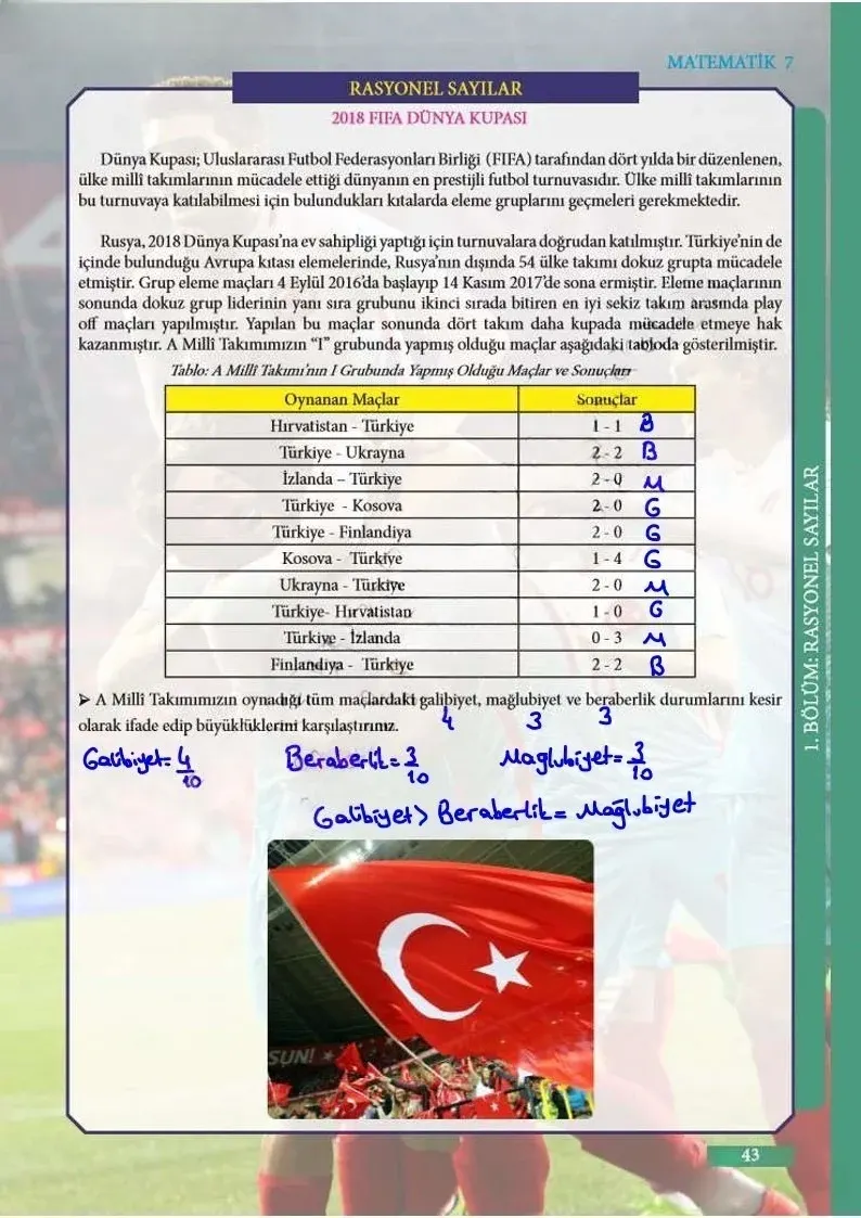 7. Sınıf Matematik Ders Kitabı Cevapları Meb Yayınları Sayfa 43 Çözüm Görseli