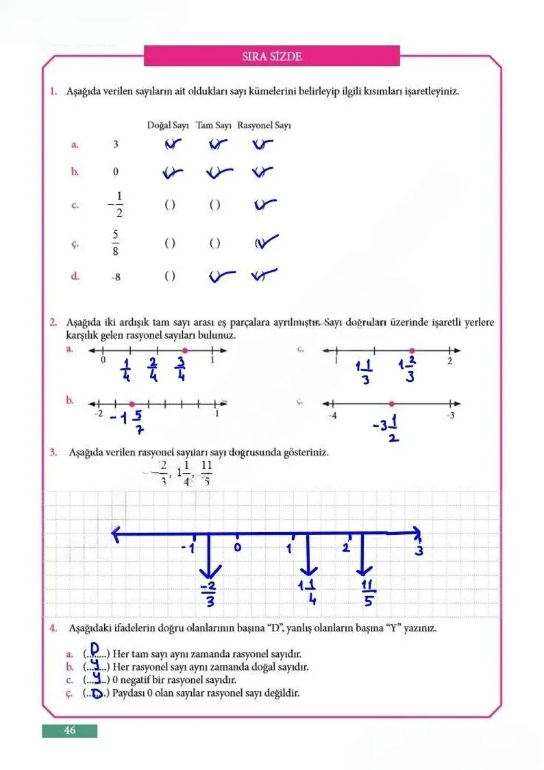 7. Sınıf Matematik Ders Kitabı Cevapları Meb Yayınları Sayfa 46 Çözüm Görseli