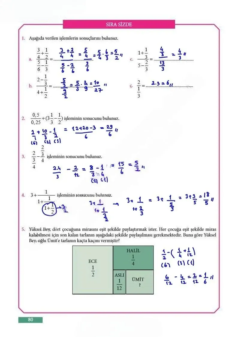 7. Sınıf Matematik Ders Kitabı Cevapları Meb Yayınları Sayfa 80 Çözüm Görseli