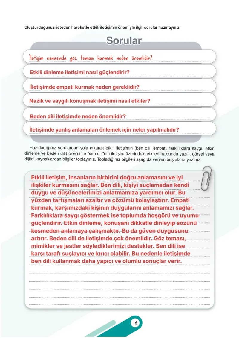 7. Sınıf Sosyal Bilgiler Ders Kitabı Cevapları Meb Yayınları 1. Kitap Sayfa 16 Çözüm Görseli