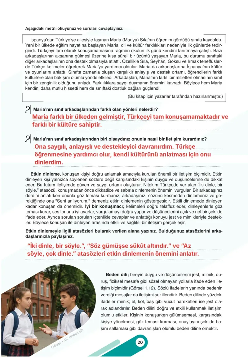 7. Sınıf Sosyal Bilgiler Ders Kitabı Cevapları Meb Yayınları 1. Kitap Sayfa 20 Çözüm Görseli