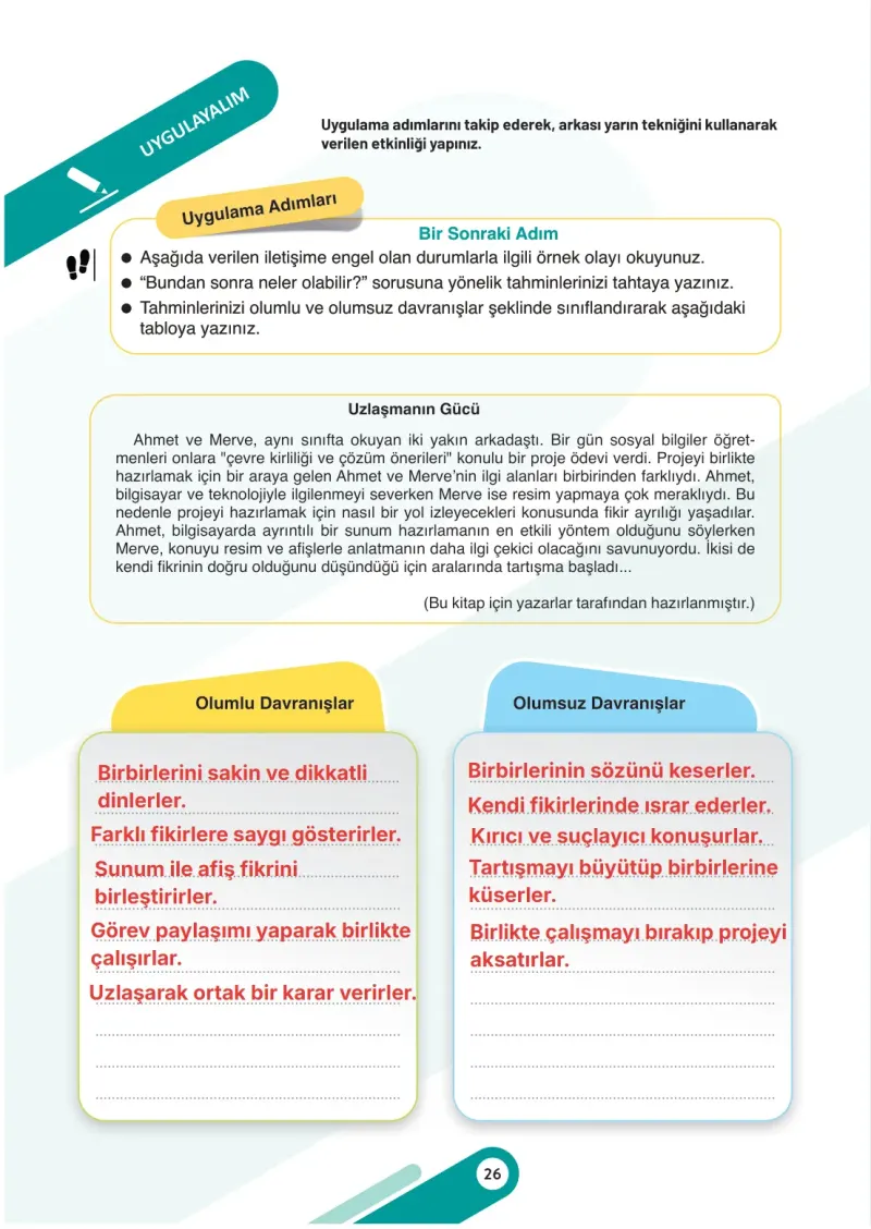 7. Sınıf Sosyal Bilgiler Ders Kitabı Cevapları Meb Yayınları 1. Kitap Sayfa 26 Çözüm Görseli
