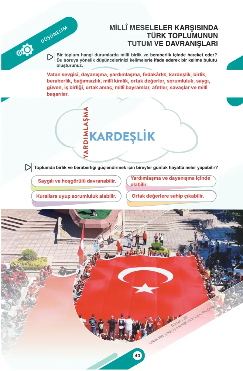 7. Sınıf Sosyal Bilgiler Ders Kitabı Cevapları Meb Yayınları 1. Kitap Sayfa 40 Çözüm Görseli