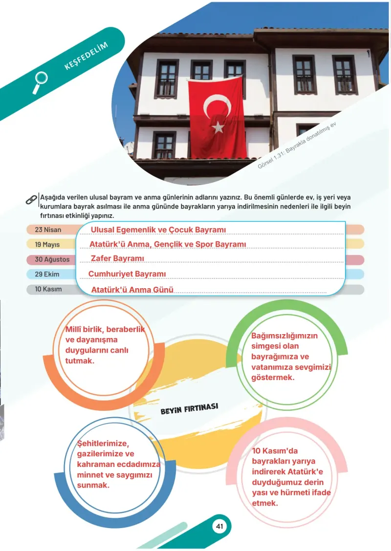 7. Sınıf Sosyal Bilgiler Ders Kitabı Cevapları Meb Yayınları 1. Kitap Sayfa 41 Çözüm Görseli