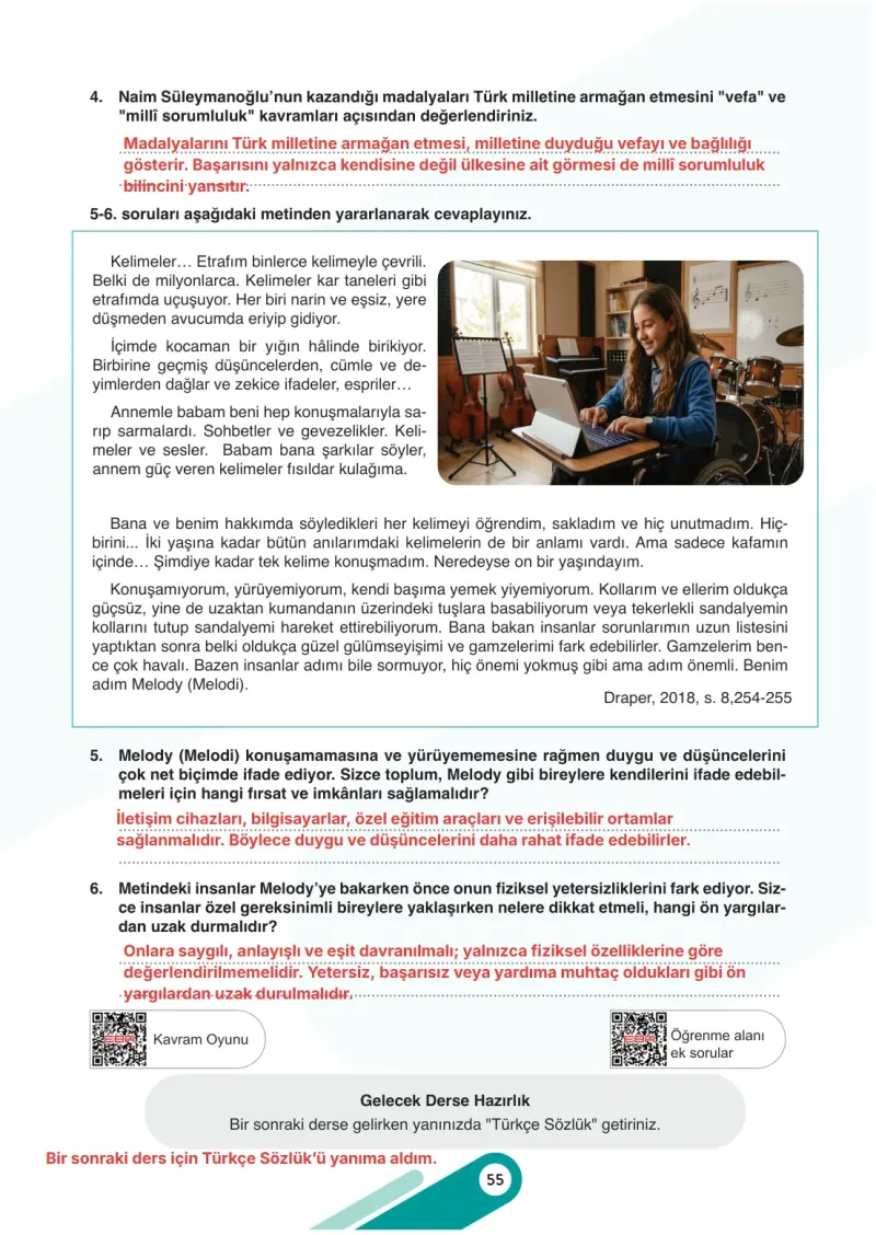 7. Sınıf Sosyal Bilgiler Ders Kitabı Cevapları Meb Yayınları 1. Kitap Sayfa 55 Çözüm Görseli