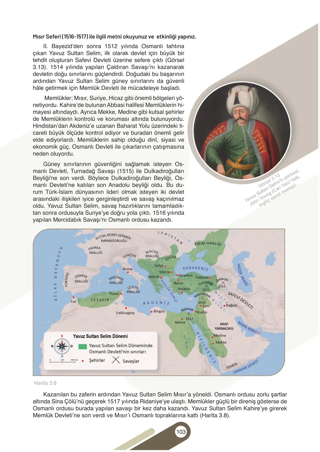 7. Sınıf Sosyal Bilgiler Ders Kitabı Cevapları Meb Yayınları 1. Kitap Sayfa 103