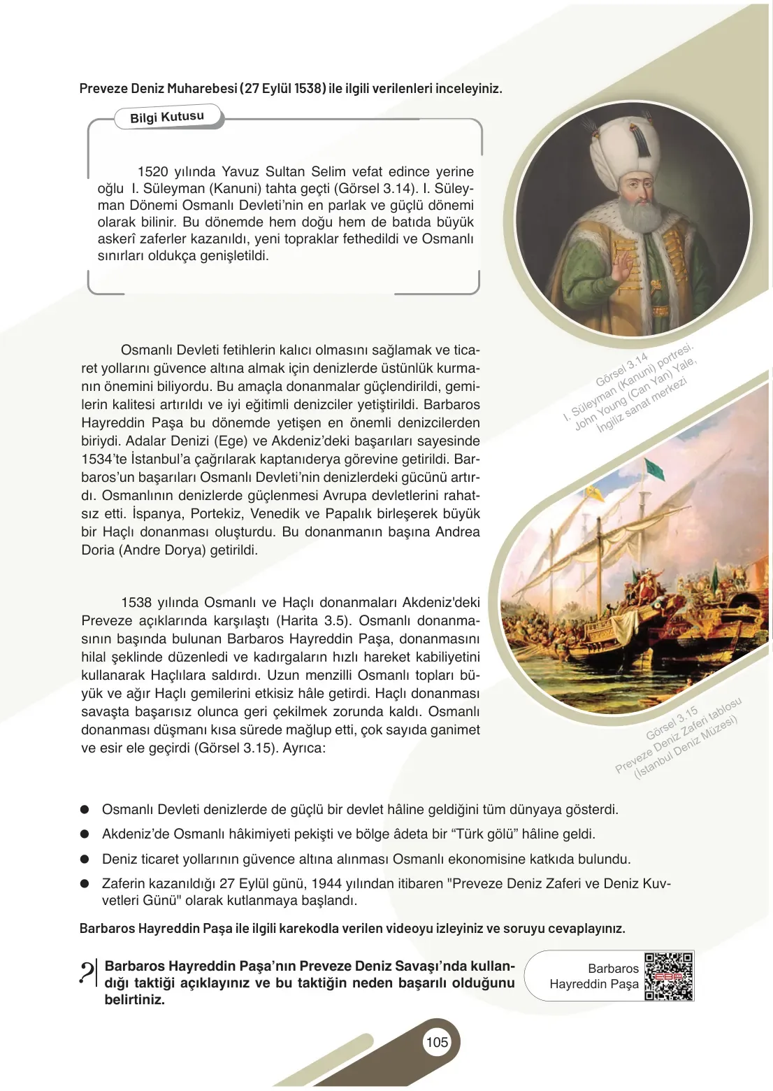 7. Sınıf Sosyal Bilgiler Ders Kitabı Cevapları Meb Yayınları 1. Kitap Sayfa 105