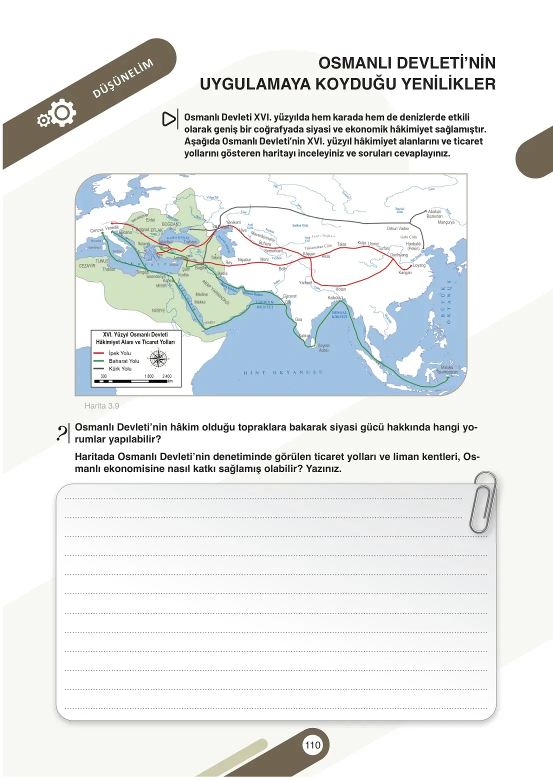 7. Sınıf Sosyal Bilgiler Ders Kitabı Cevapları Meb Yayınları 1. Kitap Sayfa 110