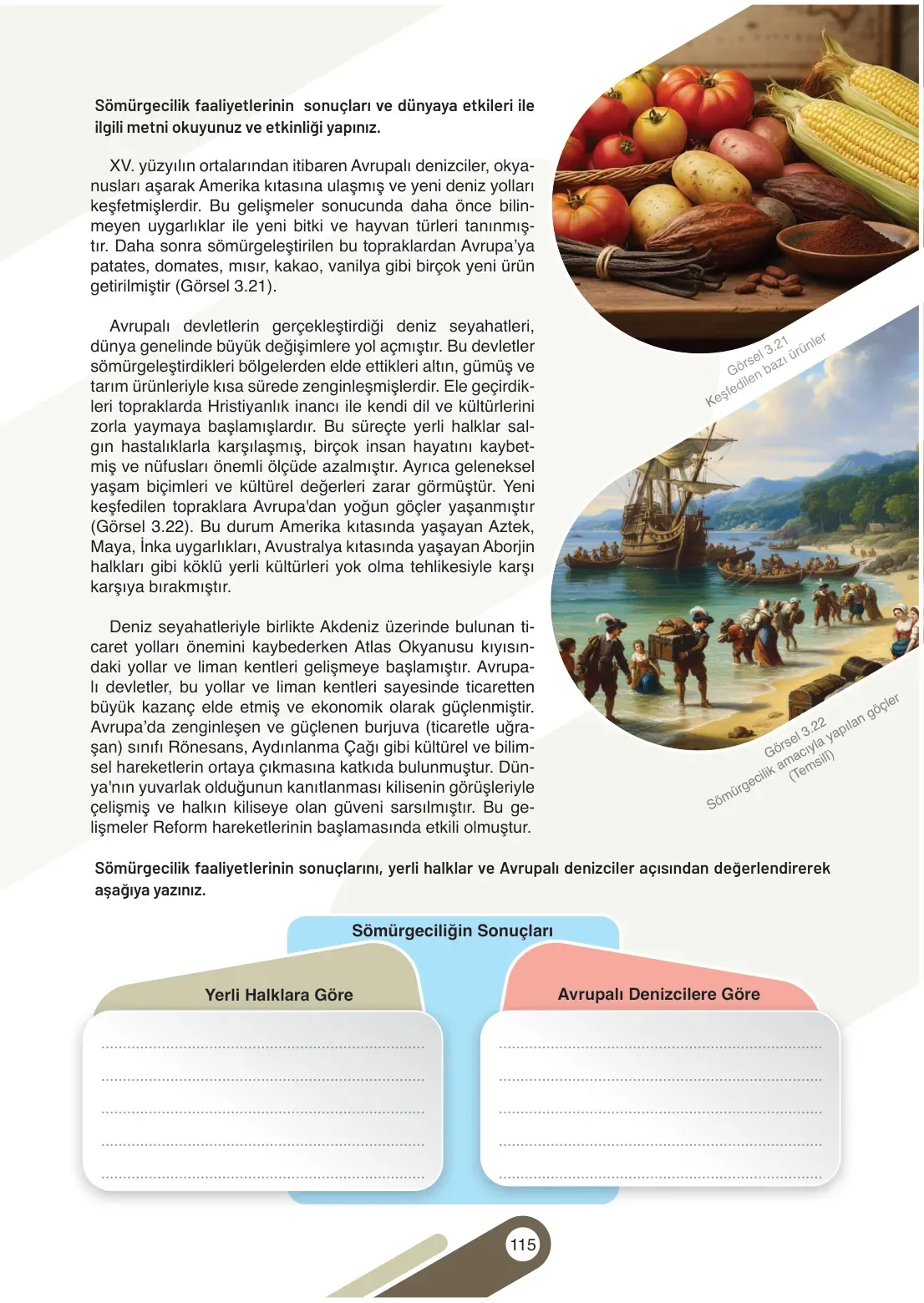 7. Sınıf Sosyal Bilgiler Ders Kitabı Cevapları Meb Yayınları 1. Kitap Sayfa 115