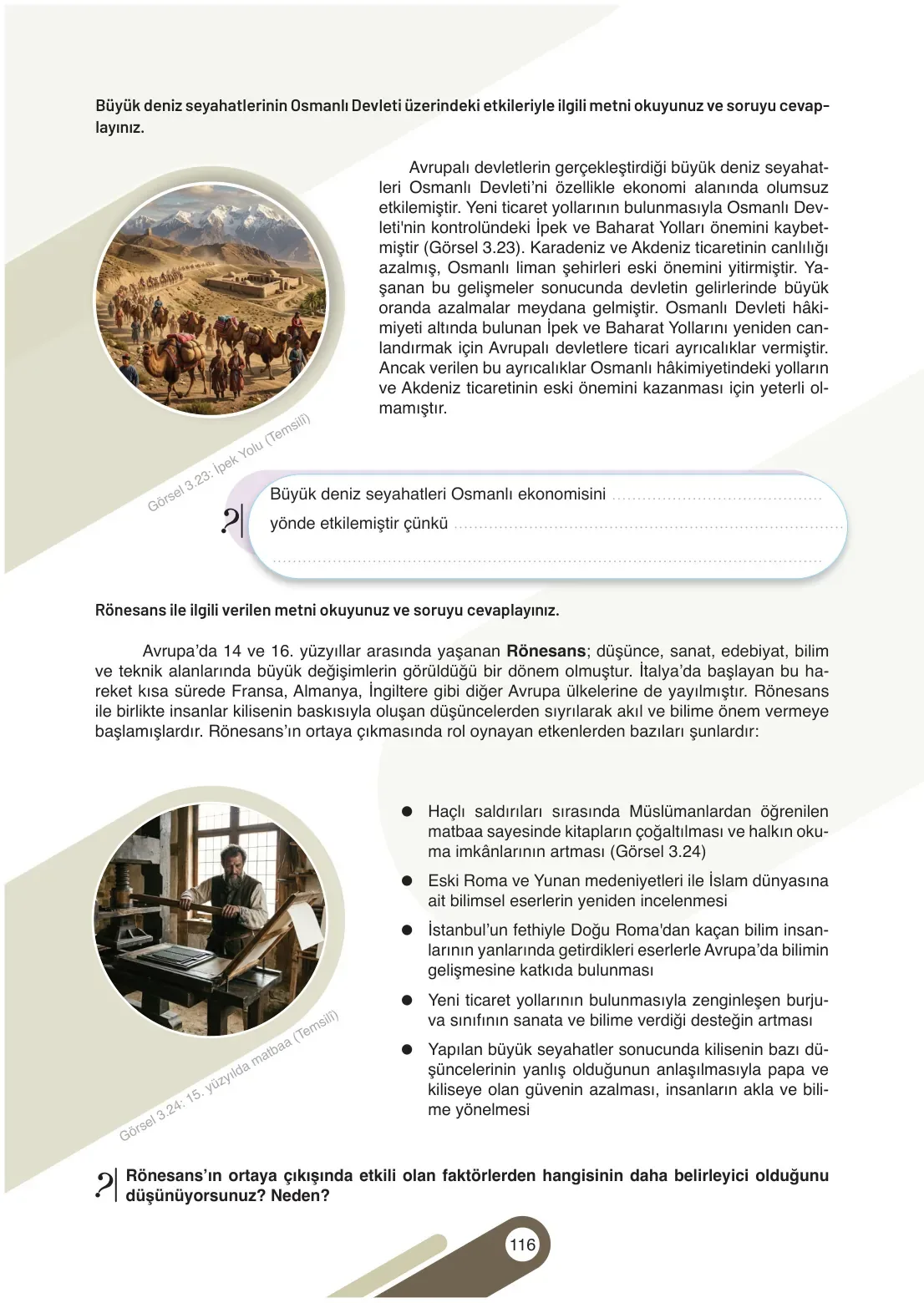 7. Sınıf Sosyal Bilgiler Ders Kitabı Cevapları Meb Yayınları 1. Kitap Sayfa 116