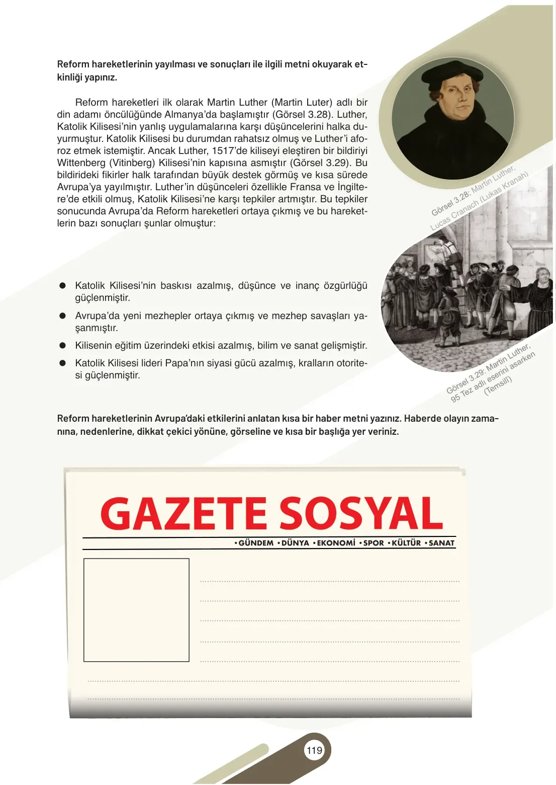 7. Sınıf Sosyal Bilgiler Ders Kitabı Cevapları Meb Yayınları 1. Kitap Sayfa 119