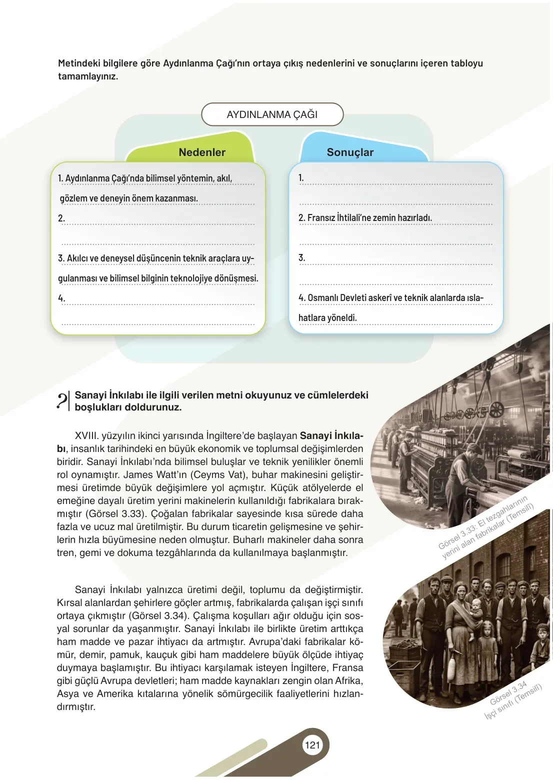 7. Sınıf Sosyal Bilgiler Ders Kitabı Cevapları Meb Yayınları 1. Kitap Sayfa 121