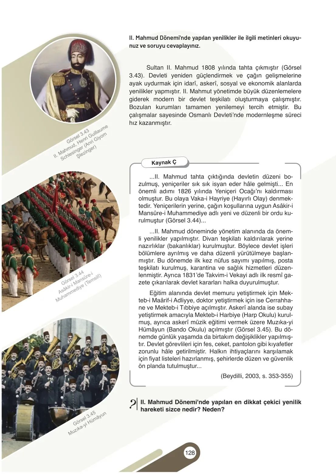 7. Sınıf Sosyal Bilgiler Ders Kitabı Cevapları Meb Yayınları 1. Kitap Sayfa 128